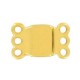 DQ metal Magnetic clasp 3 rings Antique Gold